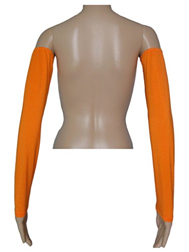 Women's Muslim Modal Arm Stretch Sleeves Cover - color: Orange