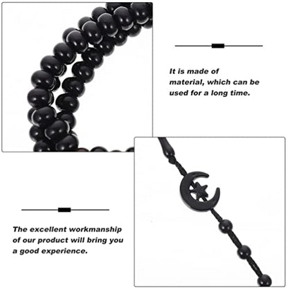 COHEALI Muslim Tasbih 99 Beads - 19.68In Islamic Prayer Beads, Handheld Misbaha with Traditional Tassels for Salat & Meditation, Spiritual Gift for Ramadan, Eid & Hajj