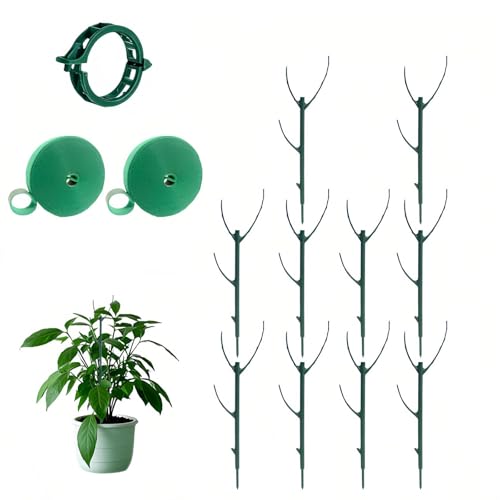 Stackable Monstera Plant Support Stakes,Stackable Indoor/Outdoor Support Pole with Clamps,Climbing Plant Support Structures Plant Holder Stick Moss Pole for Support Tall Potted Plants (set2)