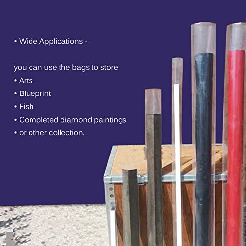 Long Plastic Sleeves 10x30 Inch 50 Pack Poster Poly Bags, 2 Mil Clear Flat Open Blueprint Storage Poster Tube for Large Narrow Items, Waterproof - style: 10X30-50pack