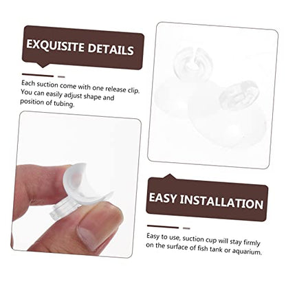 25pcs Aquarium Airline Tubing Holder Cups Easy to Install for Fish Tanks and Aquariums Strong Air Hose Management