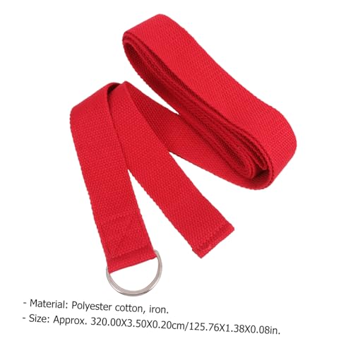 Yoga Stretching Belt Workout Fitness Gymnastic Rack Exerciser Straps Grip Mats Stretching Strap Door - color: Red