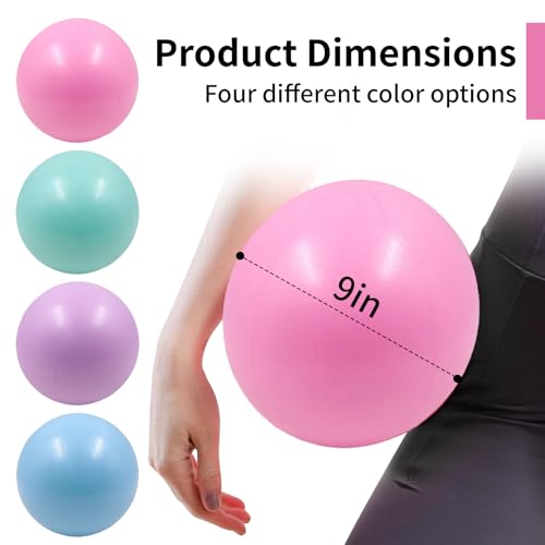 20-Pack of 9 Inch Exercise Balls, Pilates Ball & Mini Yoga Ball for Physical Therapy, Core Strength, Stability Training - Anti-Burst, Slip Resistant for Home, Gym, Office - Bulk Set