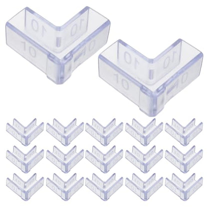 jojofuny 25pcs Soft Corner Protectors for Fish Tank Glass Edges 10mm Thick L-Shaped Aquarium Corner Guards for Babyproofing and Furniture Safety