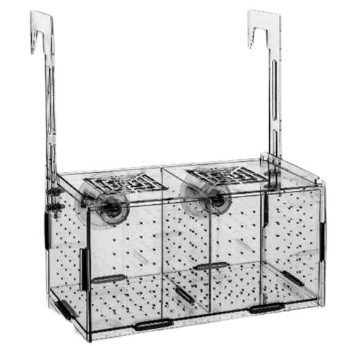 8x4x4 Transparent Insulation Fish Breeding Box Detachable Acrylic Small Fish Tank with Suction Cups for Shrimp Clown and Guppy Breeder Box