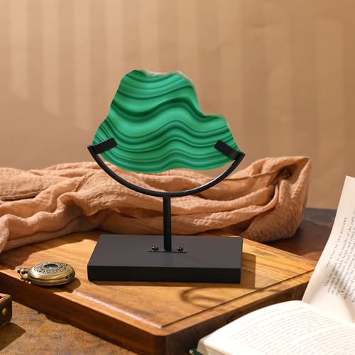 Marsui Large Rock Display Stand Slab Stands Crystal Holders Metal One Arm Two Prong Display Easel Holder for Plate Slab Slice Fossil Flat Minerals Crystals(4.72 x 3.54 x 5.51 Inches,Black) - size: 4.72 x 3.54 x 5.51 Inches