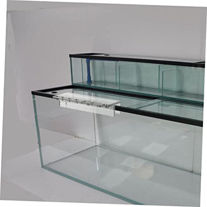 Happyyami Fish Tank Tool Holder Stand Acrylic Storage Rack for Aquarium Scissors and Tweezers Easy to Install Organizer for Efficient Tool Management