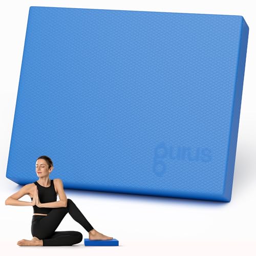 Gurus Balance Pad – High-Density Foam Balance Pad Physical Therapy for Stability & Strength, Exercise Foam Pad for Balancing, Non-Slip Lightweight Trainer for Home Gym & Rehab (Blue) - color: Blue