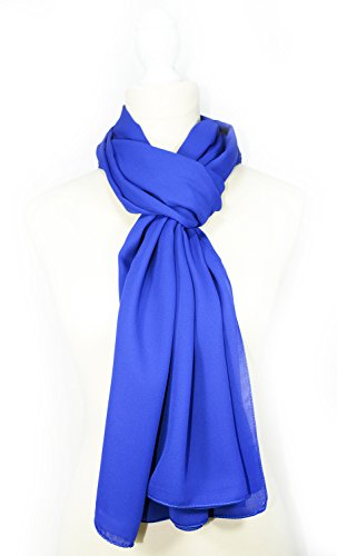 -Quality Shawl/Scarf Collection- (MADE IN TURKEY) - color: Plain Crepe Shawl/Scarf - Saks -