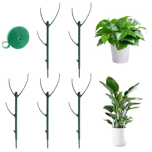 5 Pack Stackable Plant Support Stakes, Stackable Monstera Plant Support Stakes for Indoor Outdoor Plants, Stem Holder Structures Frame, Plant Sticks for Vine Training Stem Stabilization - color: 5 Pack