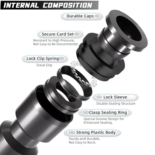5 Pack Quick Connect 1/4" Drip Irrigation Shut Off Valve, Universal Drip Irrigation Tubing Coupling Valve, Leak Free Connector Locking Fitting for Sprinkler or Drip Irrigation System - size: 5PCS 1/4" Drip Irrigation Shut Off Valve