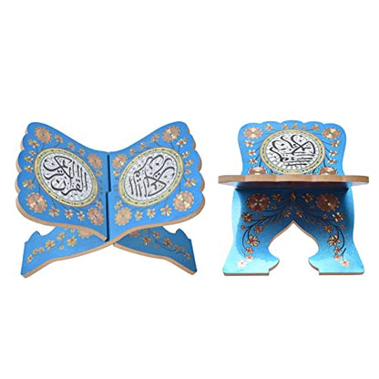 Wooden Folding Book Stand Holder for Holy Scripture Reading, Desktop Religious Book Rack Display, Adjustable Wooden Book Holder for Teachers Kids, Durable Boxwood Book Stand (JM01861)