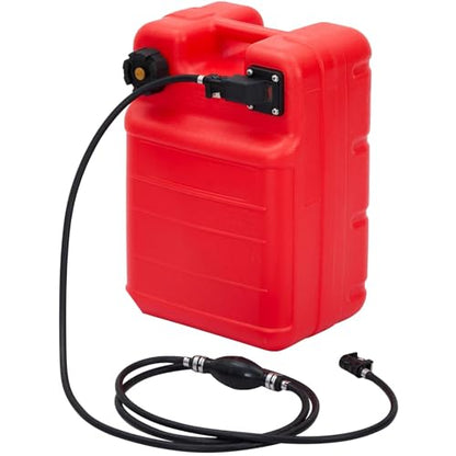 GarveeTech Marine Tank, 6 gal Outboard Marine Boat Transfer Tank with 9.8 ft Hose, Gauge, I-Shaped Handle, Easy to Carry for Outboard Engine Boats,Fishing Boat, Deck Boat,Yacht