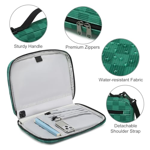 Bible Cover Case for Women Large Bible Cover for Girls Bible Study Supplies Accessories with Handle and Shoulder Strap | Durable - color: Dark Green