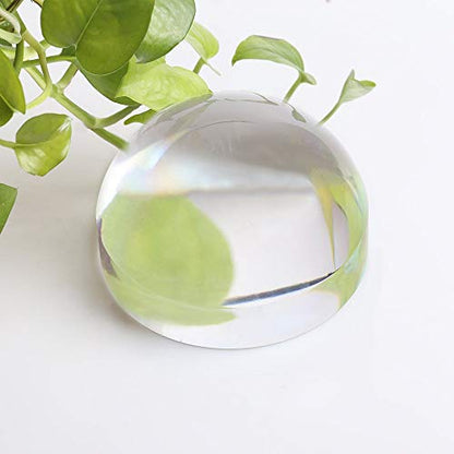 4 Inch Acrylic Paperweight Reading Magnifying Glass/Dome Magnifier/Paperweight Optical Half Ball Lens (95mm) - color: 95mm Acrylic