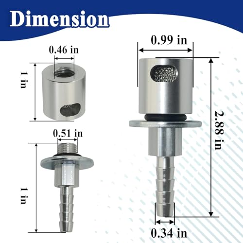 Remote Mount Vent Valve for Fuel Tanks, Tank Vent Line Replacement Part, 5/16'' Barb Size, Detachable - color: 1 Pack