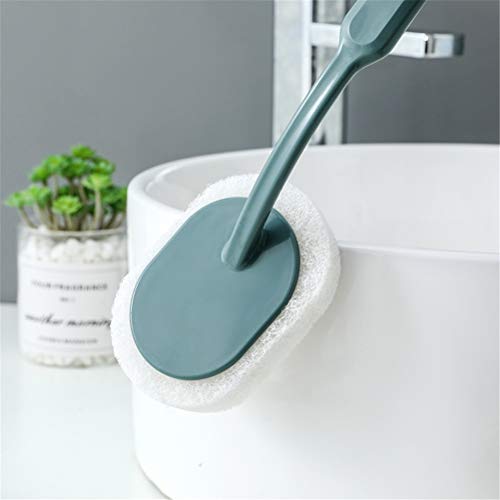 Toilet Brush Strong Decontamination Bath Brush Long Handle Durable Sponge Tiles Brush Toilet Fish Tank Cleaning Brush Household Clean Tools Bathroom Toilet Brush Holder ( Color : A , Size : One size )