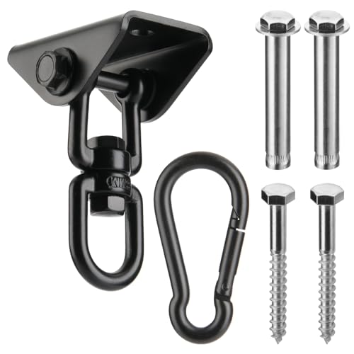 Heavy Duty Punching Bag Hanger, Heavy Bag Hanger Ceiling Mount 360° Rotation Hook Stainless Steel Boxing Bags Hook for Punching Bags, Gymnastic Rings Gym Equipment