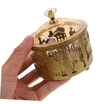 ABOOFAN Metal Tray Eid Mubarak Candy Tray Dessert Serving Dried Fruit Container Eid Candy Dish Mubarak Dessert Ramadan Plates Tableware Box Plastic