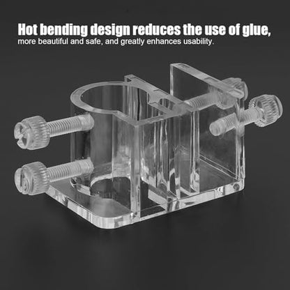 Aquarium Hose Holder, Transparent Acrylic Water Pipe Hose Fixing Clip Fish Tank Pipe Holder Aquarium Water Tube Clamp for Aquarium(26mm)