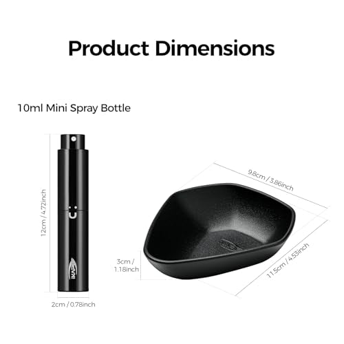 IKAPE Plastic Coffee Bean Dosing Cup and Spray Bottle Kit for Espresso, Coffee Bar Accessories for Reducing Coffee Power Static, Dosing Tray for Coffee or Tea, Sugar(Black)