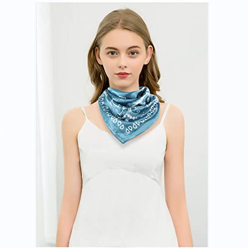 vimate 35" Square Silk Like Head Scarf - Women's Fashion Satin Scarf Bandana for Hair Wrapping at Night. - color: G#. Style--67