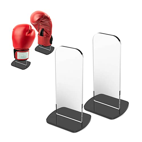 2 Pieces Boxing Glove Holder Display Stand Vertical Rack Baseball Glove Holder, Family Collection Signature Display Brochures Plates Artwork for Retail Stores Offices Bookstores (White)