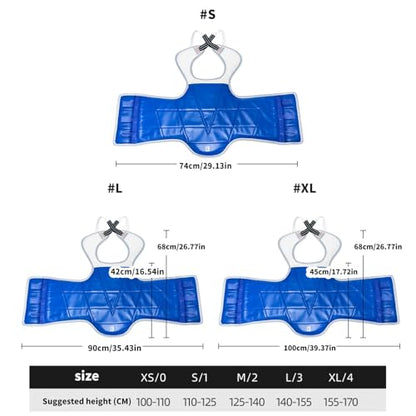 Taekwondo Chest Protectors High Impacts Resistance Leather Texture Suitable for Taekwondo Art Training and - size: Large