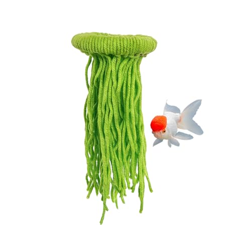 1 PCS Fish Spawning Mops, Fish Breeding Grass Mops, Floating Fish Spawn Breeding Mop for Fish Tank (Green)