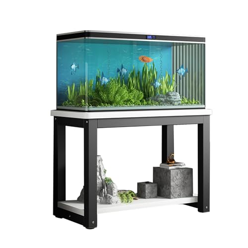 Fish Tank Stand,Non-Slip Fish Stand with Foot Mats, Black Turtle Table for Reptiles, Decorative Rack Shelf for Home Office Storage, Durable Cabinet Organizer - color: B, size: 70x40cm(27 1/2"x15 3/4")