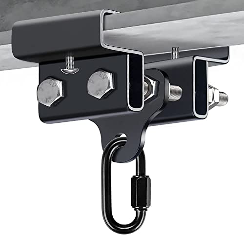 Punching Bag Hanger for I Beam 880 LBs Capacity Heavy Bag Mount Width Adjustable Boxing Bag Holder & Steel Beam Clamp for Beam - color: Hanger & Carabiner(1 Pack)