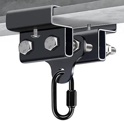 Punching Bag Hanger for I Beam 880 LBs Capacity Heavy Bag Mount Width Adjustable Boxing Bag Holder & Steel Beam Clamp for Beam - color: Hanger & Carabiner(1 Pack)