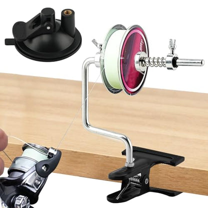 Fishing Line Spooler, Portable Table Mount Fishing Line Spooler | Adjustable Design Fits Most Spool Sizes, Easy To Install, Convenient Tool For Winding And Removing Fishing Line