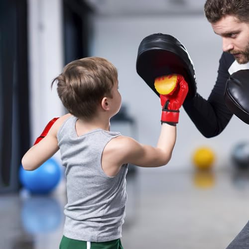 Sosoport 1 Pair Kickboxing Children's Boxing Gloves Glove Mittens Boxing Gloves Boxing Gloves for 3-8 Years - color: Red