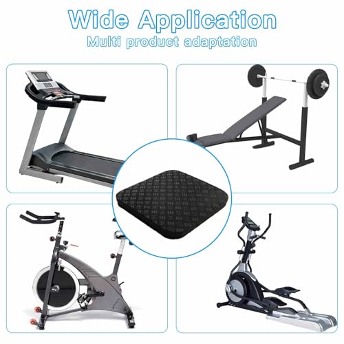 Non-Slip Treadmill Mat Pads, 4x4 Inch High Density Silicone Exercise Equipment Mat - Double-Sided Anti Vibration Pad for Treadmill, Walking Pad, Exercise Bike, Floor Protection - size: 4 PCS
