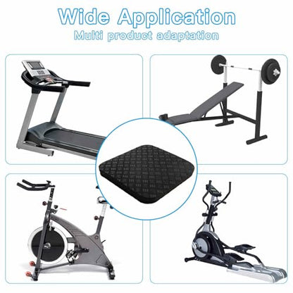 Non-Slip Treadmill Mat Pads, 4x4 Inch High Density Silicone Exercise Equipment Mat - Double-Sided Anti Vibration Pad for Treadmill, Walking Pad, Exercise Bike, Floor Protection - size: 4 PCS