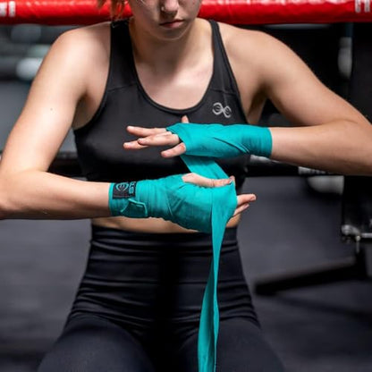 STING Elasticized Boxing Hand Wraps, Boxing Equipment for Professional Competition and Training - color: Neon Green