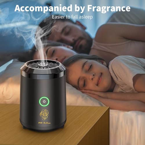 Electric Incense Burner, OUD Bukhoor Portable USB Aroma Diffuser, Rechargeable Arab bakhoor Muslim Incense Holder for Car and Home