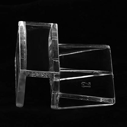 Dioche Sturdy Acrylic Aquarium Glass Cover Holder - 20Pcs Clamp/Holder Support Clamps for 5mm Fish - High Transparency and Easy Installation (12mm) - size: 12mm