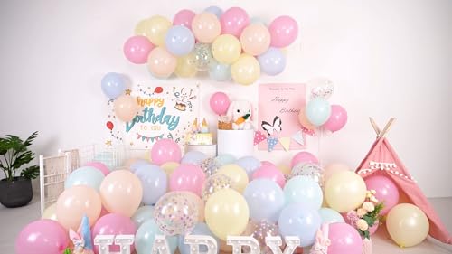 Paready Pastel Balloons, 60 Pcs Party Balloons for Easter Baby Shower - color: Pastel