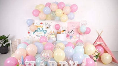 Paready Pastel Balloons, 60 Pcs Party Balloons for Easter Baby Shower - color: Pastel