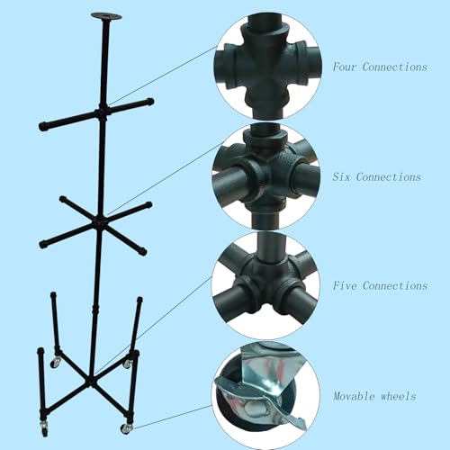 Hockey Drying Rack,Hockey Gear Drying Rack,Hockey Equipment Rack,Hockey Equipment Drying Stands,Tactical Work Gear Rack,Ice Hockey Stands,Hockey Stand,Hockey Equipment Dryer Rack(Black