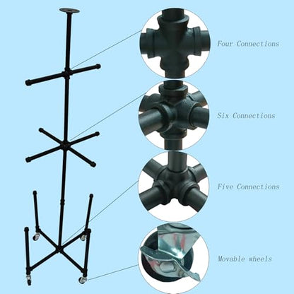 Hockey Drying Rack,Hockey Gear Drying Rack,Hockey Equipment Rack,Hockey Equipment Drying Stands,Tactical Work Gear Rack,Ice Hockey Stands,Hockey Stand,Hockey Equipment Dryer Rack(Black