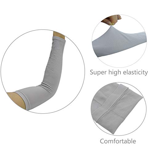 LiXiongBao 4 Pairs UV Sun Protection Arm Sleeves,UPF 50 Sports Compression Cooling Sleeve for Women Men Teenager,Soft and moisture-wicking