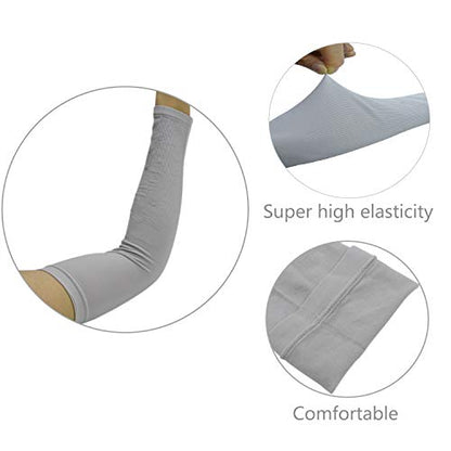 LiXiongBao 4 Pairs UV Sun Protection Arm Sleeves,UPF 50 Sports Compression Cooling Sleeve for Women Men Teenager,Soft and moisture-wicking