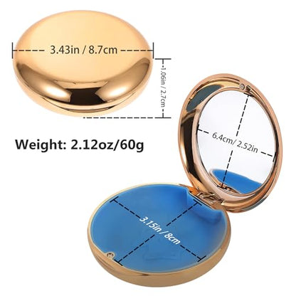 Retainer Case with Mirror, Cute Retainer Holder Case, Slim Aligner Case with Removal Tool, Magnetic Closure, Convenient Orthodontic Case for Invisalign/Night Guard/Mouth Guard - color: Gold