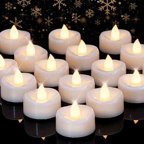 merrynights LED Candles, Tea Lights Candles Battery Operated Bulk, 100PCS Long-Lasting 200 Hours Flameless Tealight Candles, Realistic Flickering Wedding Candles for Festival Decor, 1.5'' D X 1.25'' H - color: Warm White, size: 100-Pack