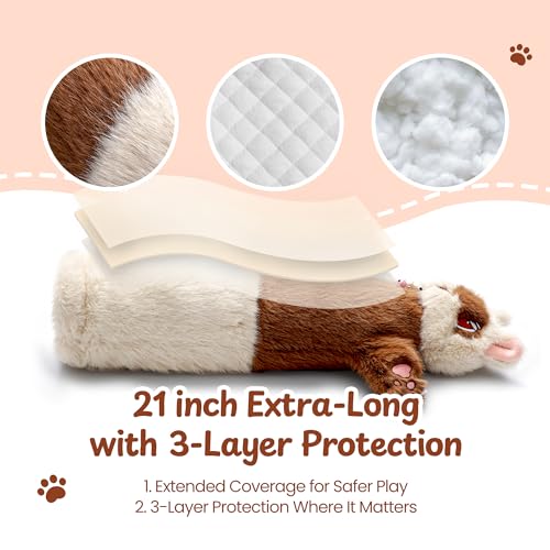 Cat Wrestling Glove, 22 inch Cat Puppet Wrestler with 3 Catnip Pouches & 3 Layer Resistant Protection, Interactive Cat Toy with Removable Bell for Boredom Relief & Mental Stimulation, Raccoon - color: Raccoon