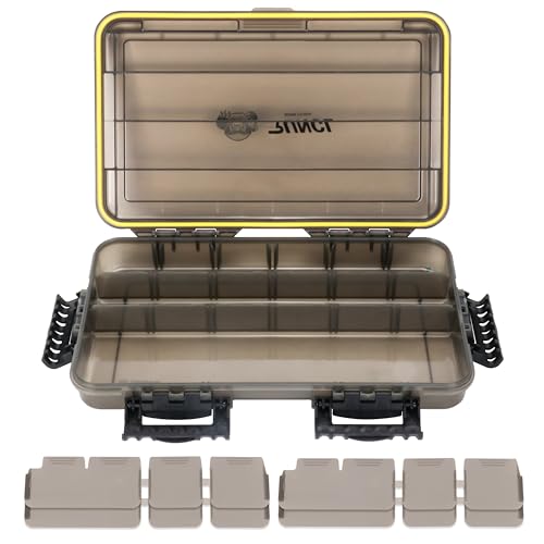 RUNCL Fishing Tackle Box, Waterproof Tray for Jigs Lures, Thicker Floating Tackle Utility Box with Adjustable Dividers, 3600/3700/Large 3700 Size - color: 1PC 3700