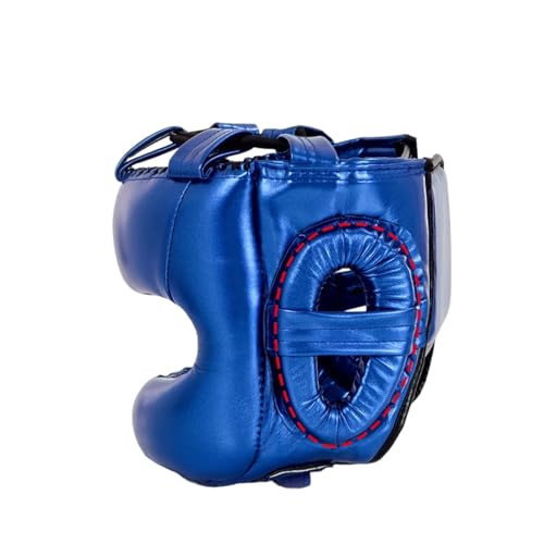 Adjustable Boxing Headgear with Full Coverages Protections Easy Liners Kickboxing Helmet for Athletes Present Muay Thai Helmet - color: Black